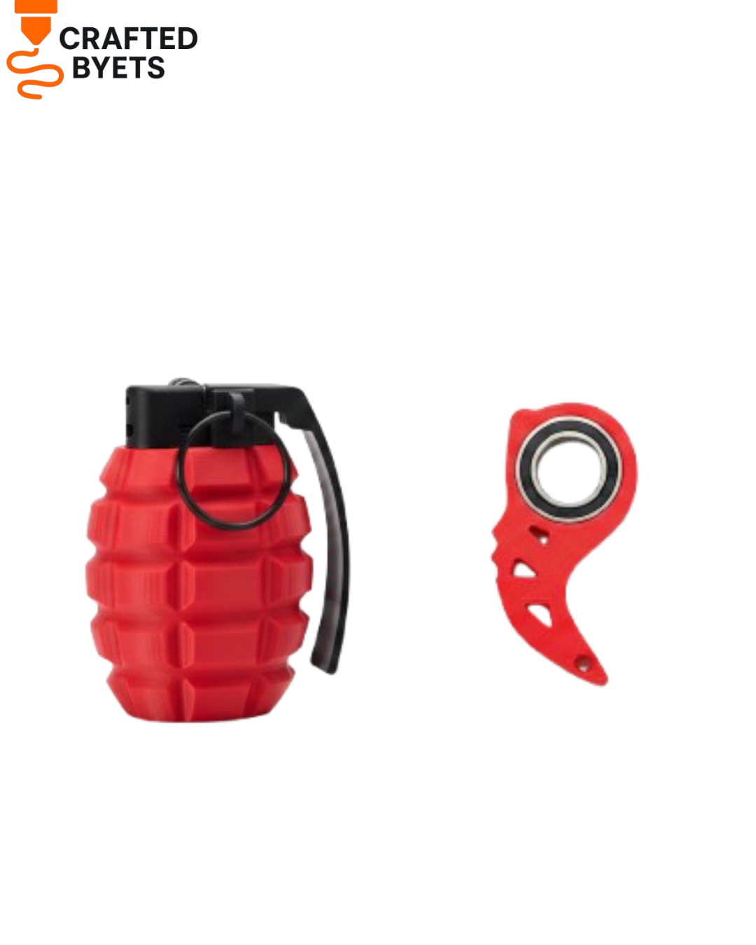 Grenade Lighter Cover + Spinner Keychain Bundle