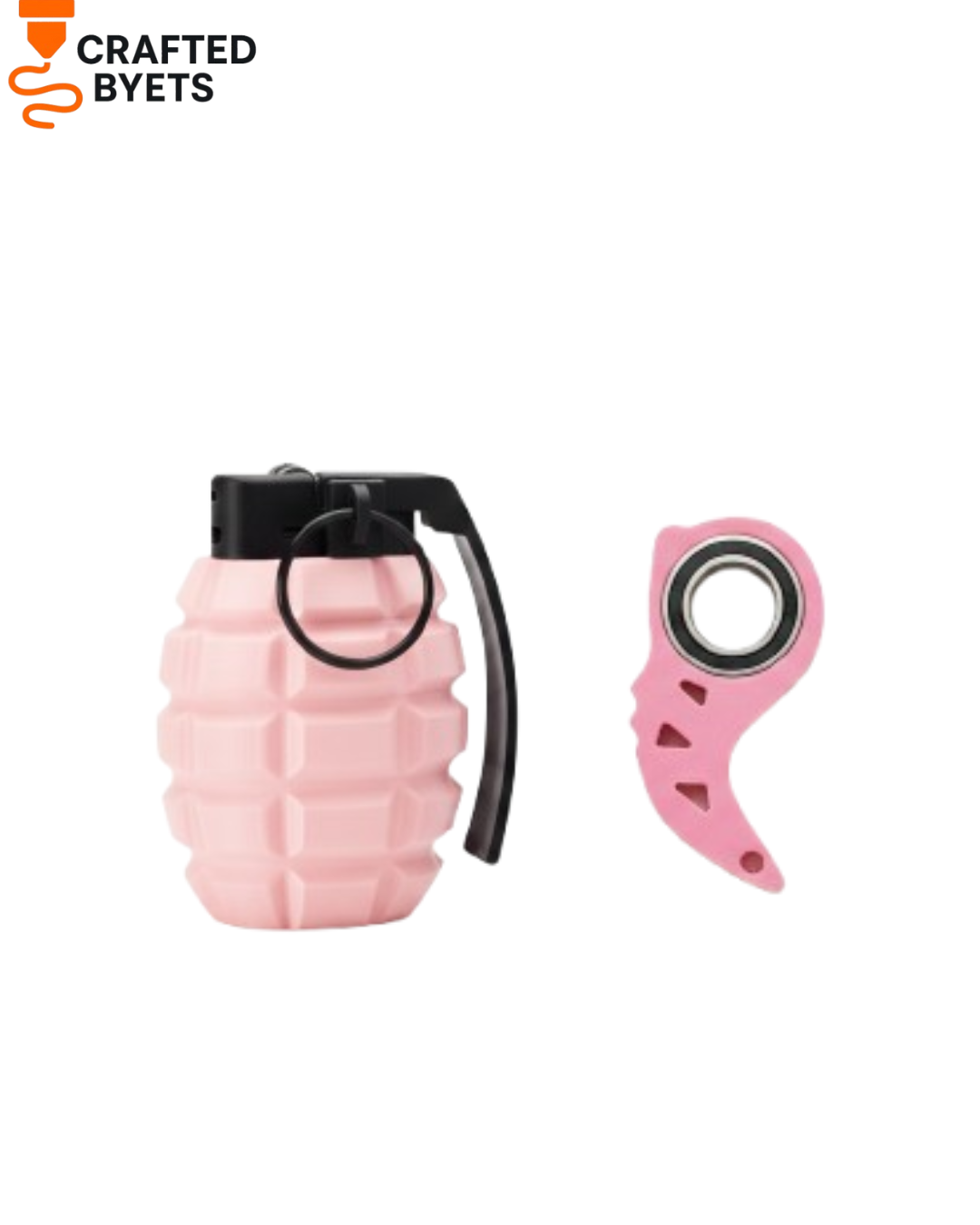 Grenade Lighter Cover + Spinner Keychain Bundle