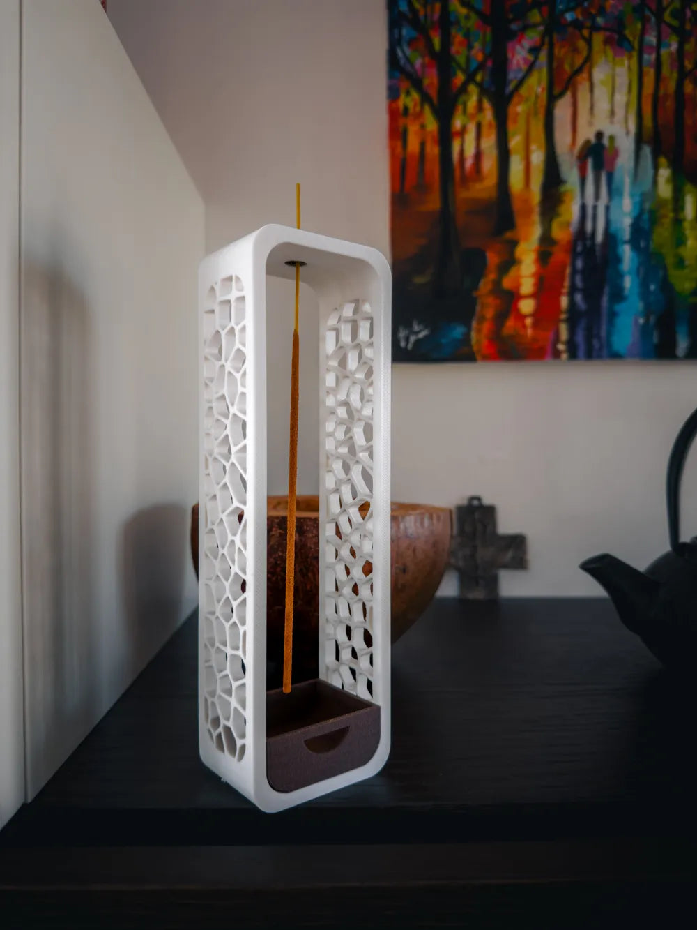 Voronoi modern design incense holder