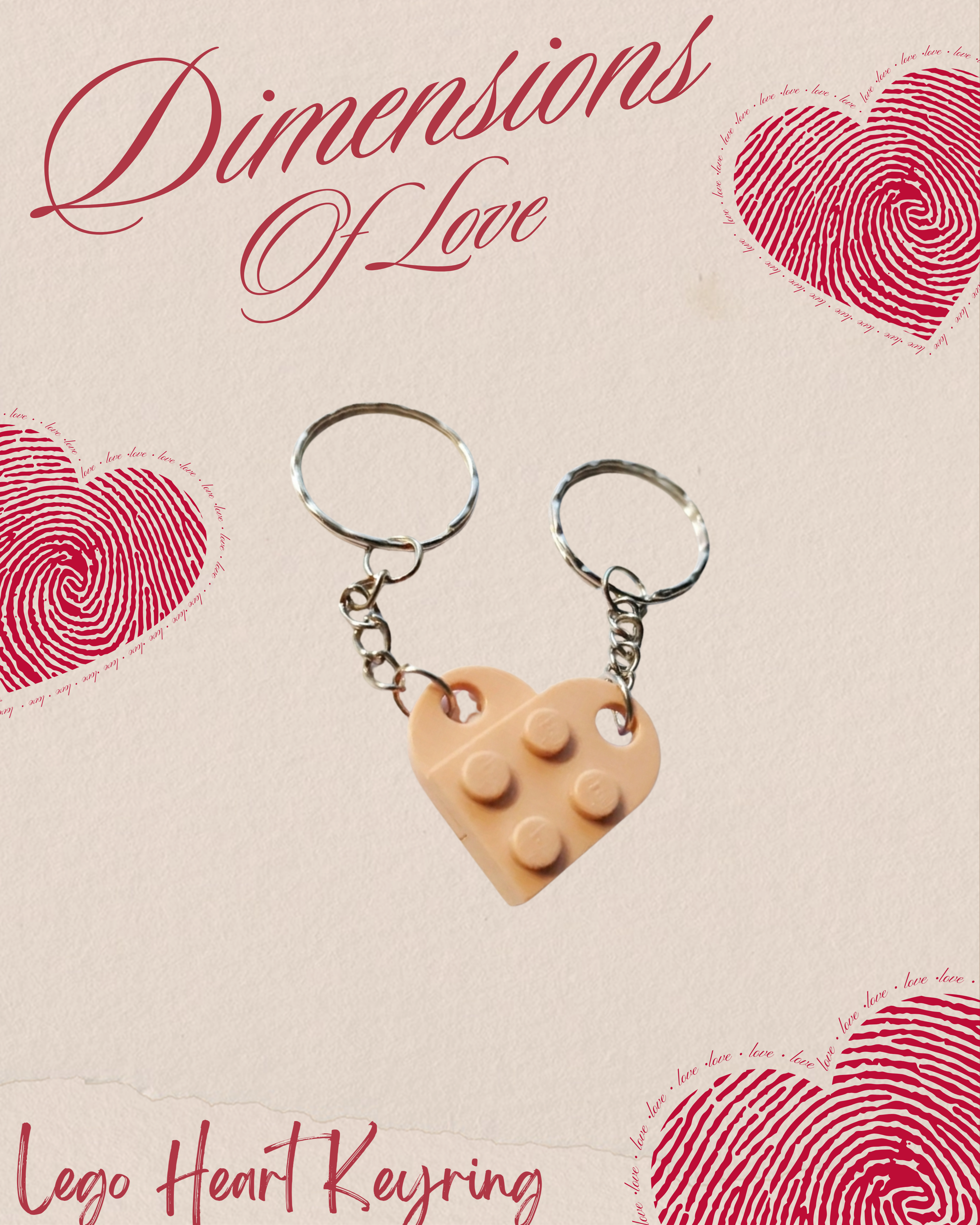 Lego Heart Keyring