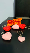 Knitted Heart Keychain V2