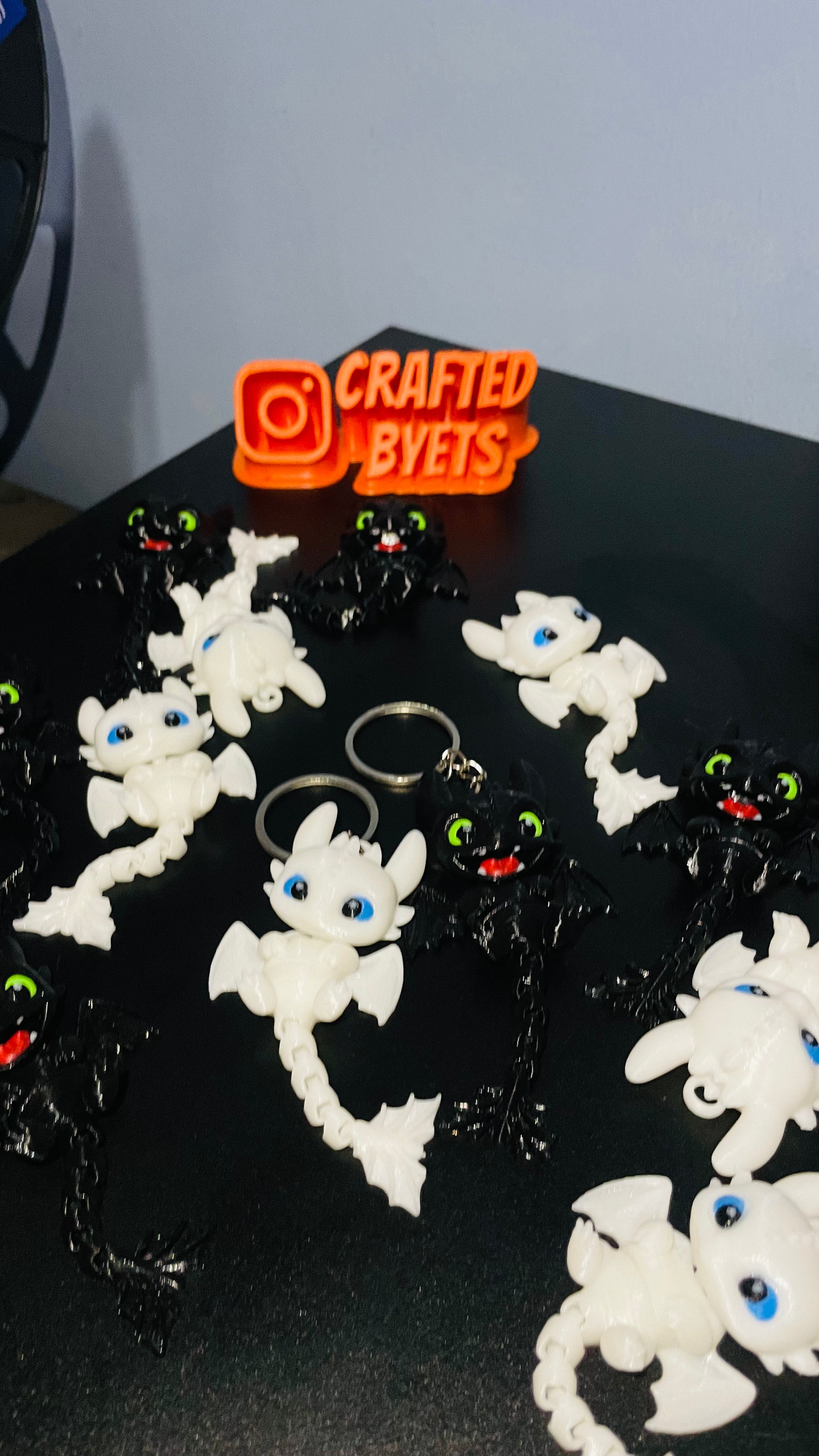 The Fury Duo: Articulated Dragon Keychain Bundle