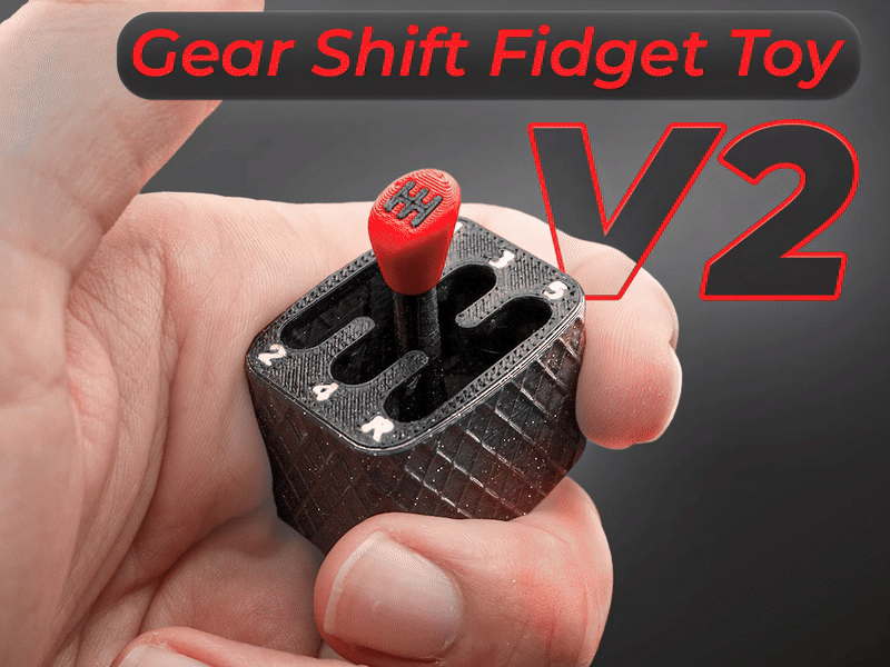 Gear Shift Fidget Keychain