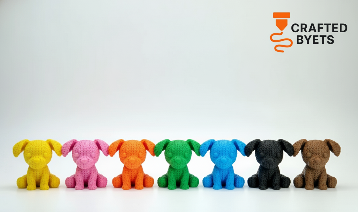 Knitted Dog 3D Printed