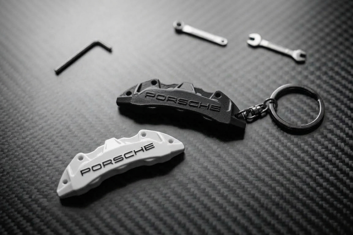 Porsche Brake Caliper Keychain