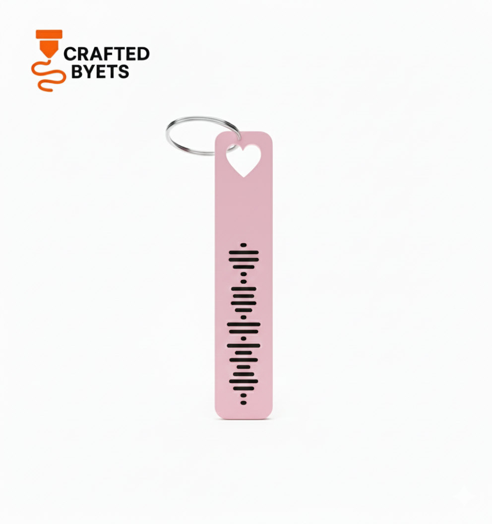 Heart Customized Spotify Keychain