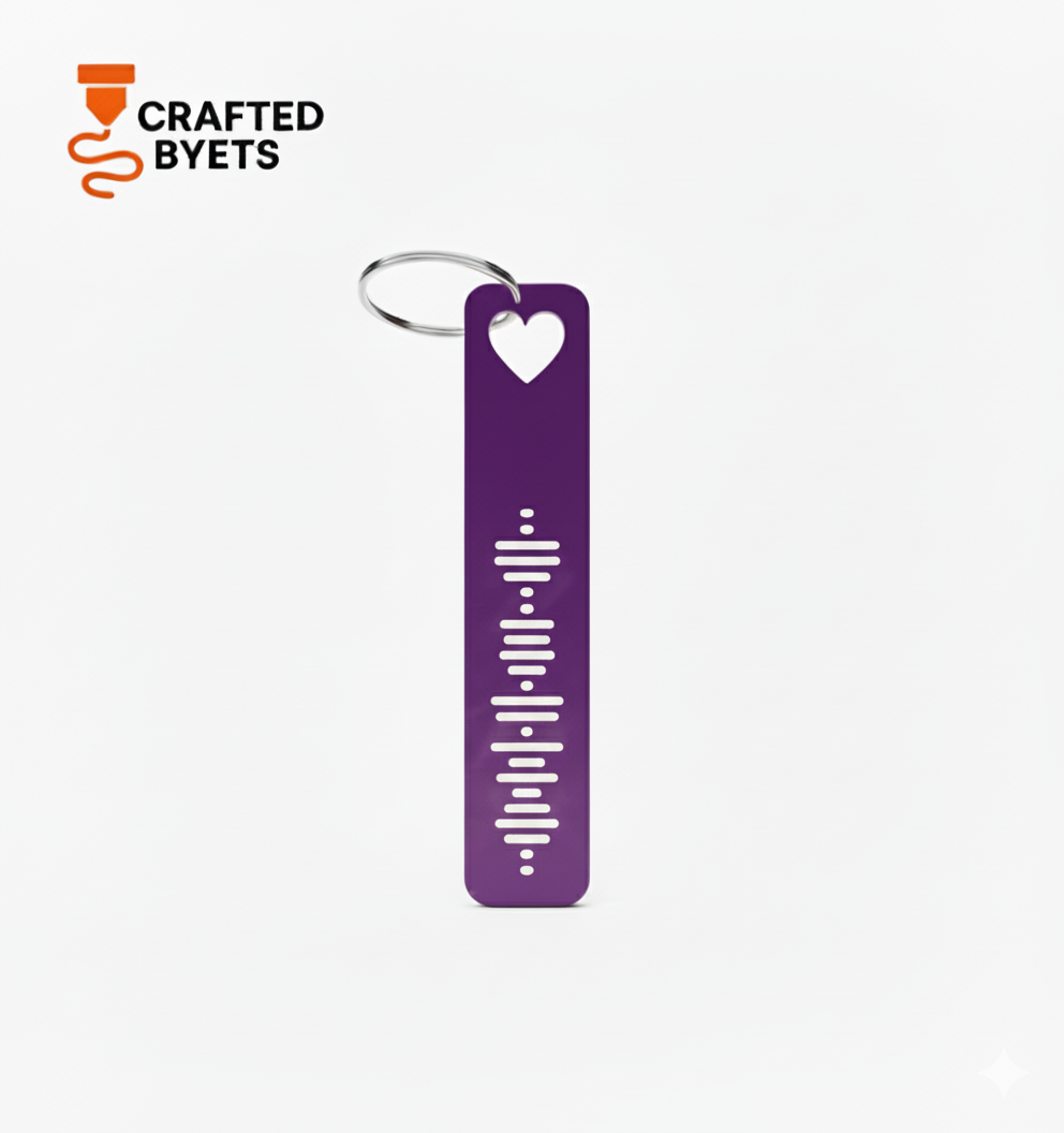 Heart Customized Spotify Keychain