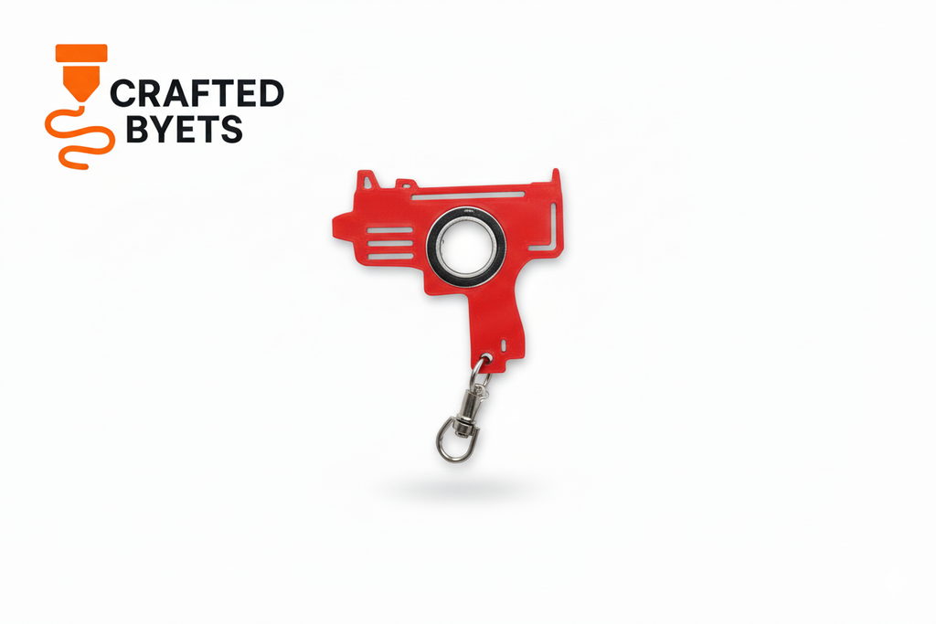 Mini Uzi Spinner Keychain