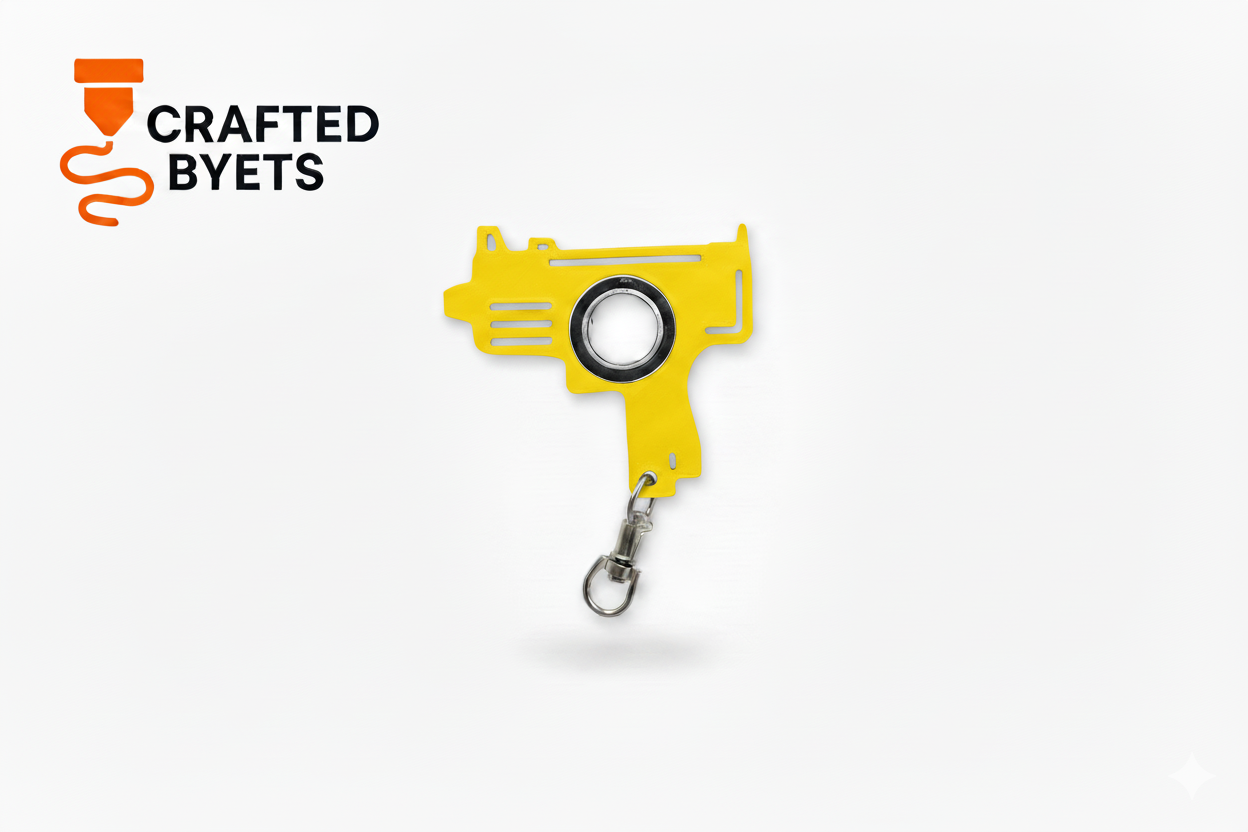 Mini Uzi Spinner Keychain