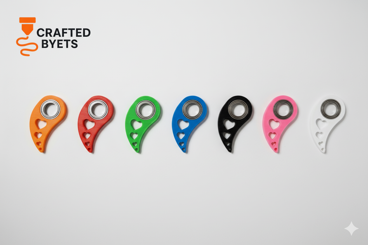 Heart Spinner Keychain