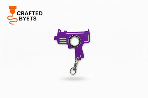 Mini Uzi Spinner Keychain