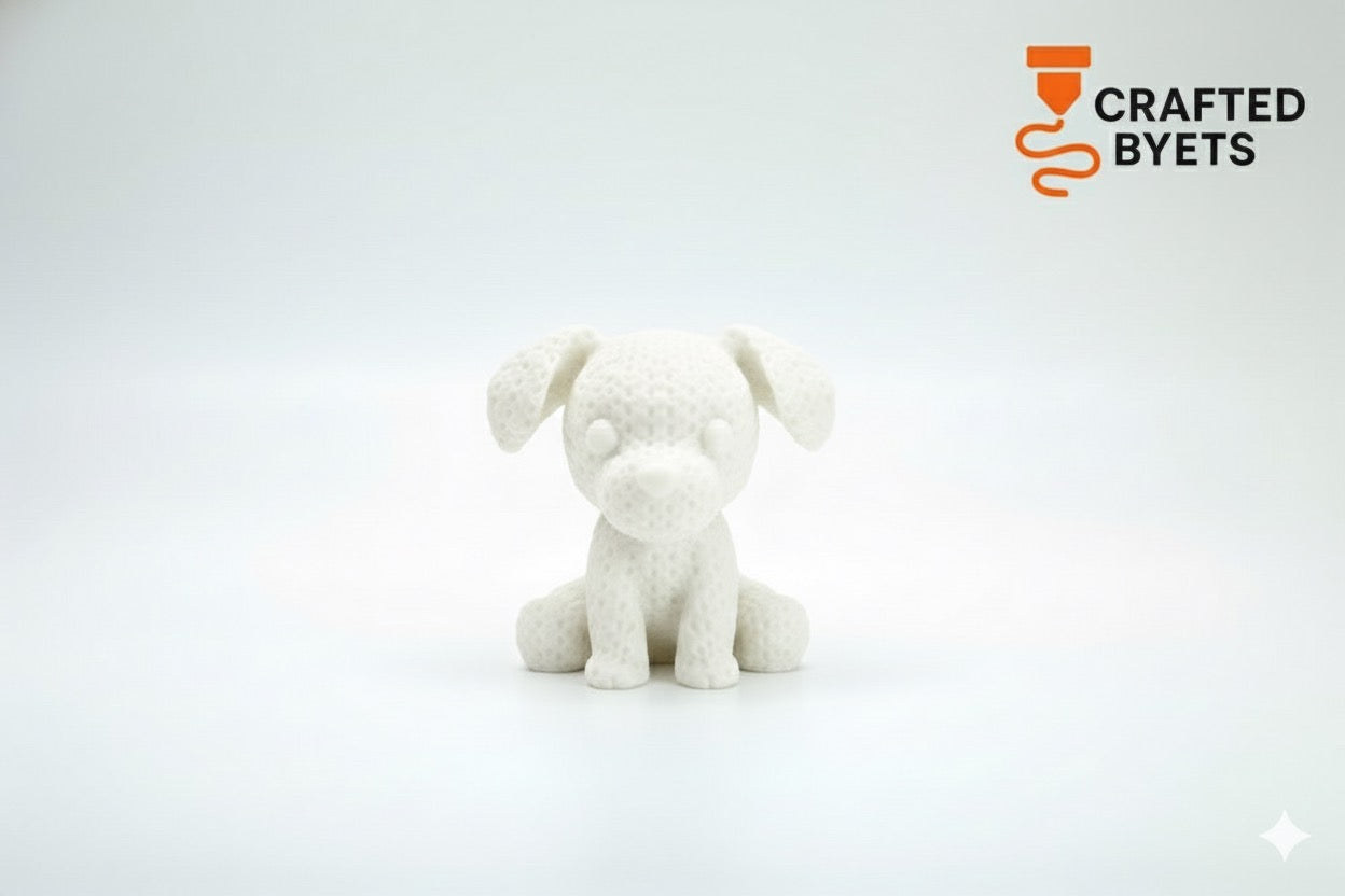 Knitted Dog 3D Printed