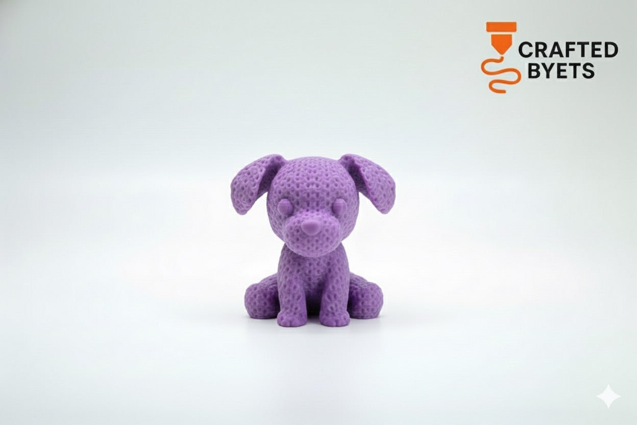 Knitted Dog 3D Printed