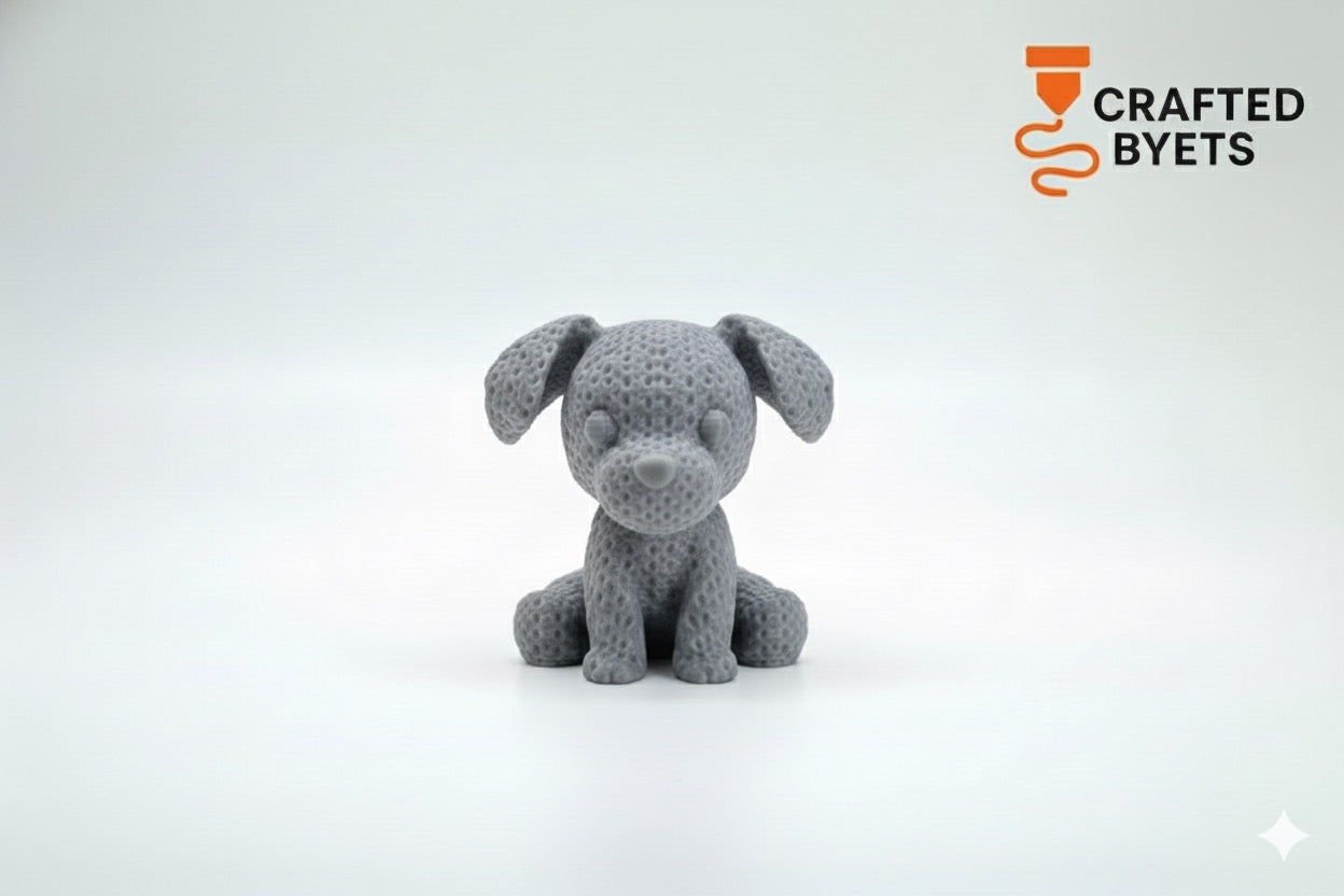 Knitted Dog 3D Printed