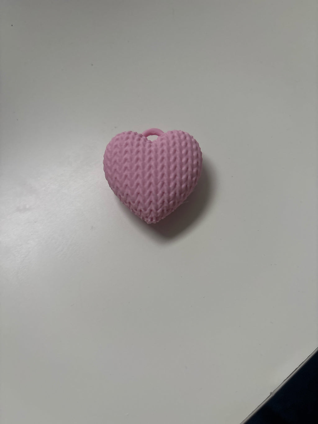 Knitted Heart Keychain V2