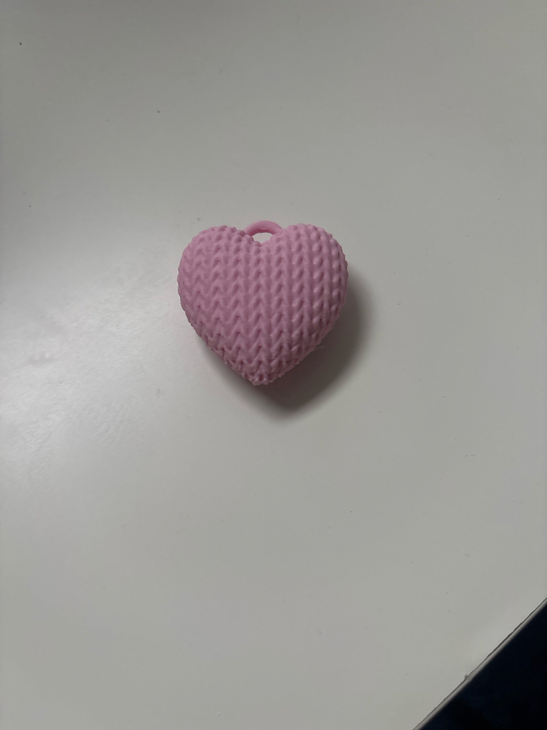 Knitted Heart Keychain V2