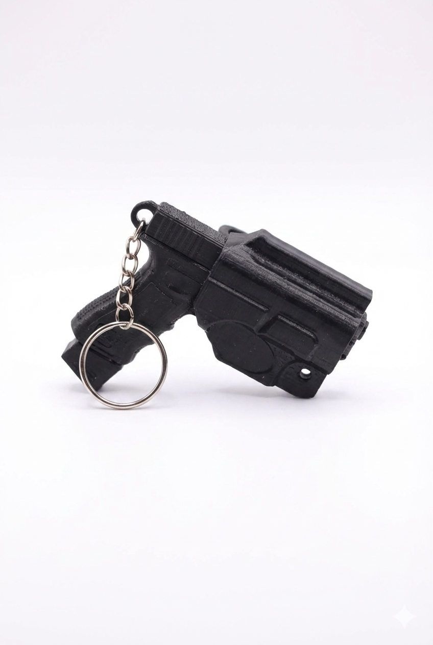 The QuickDraw Keychain - Mini Pistol & Holster