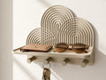 Modern Entryway Organizer Shelf with Key Hooks