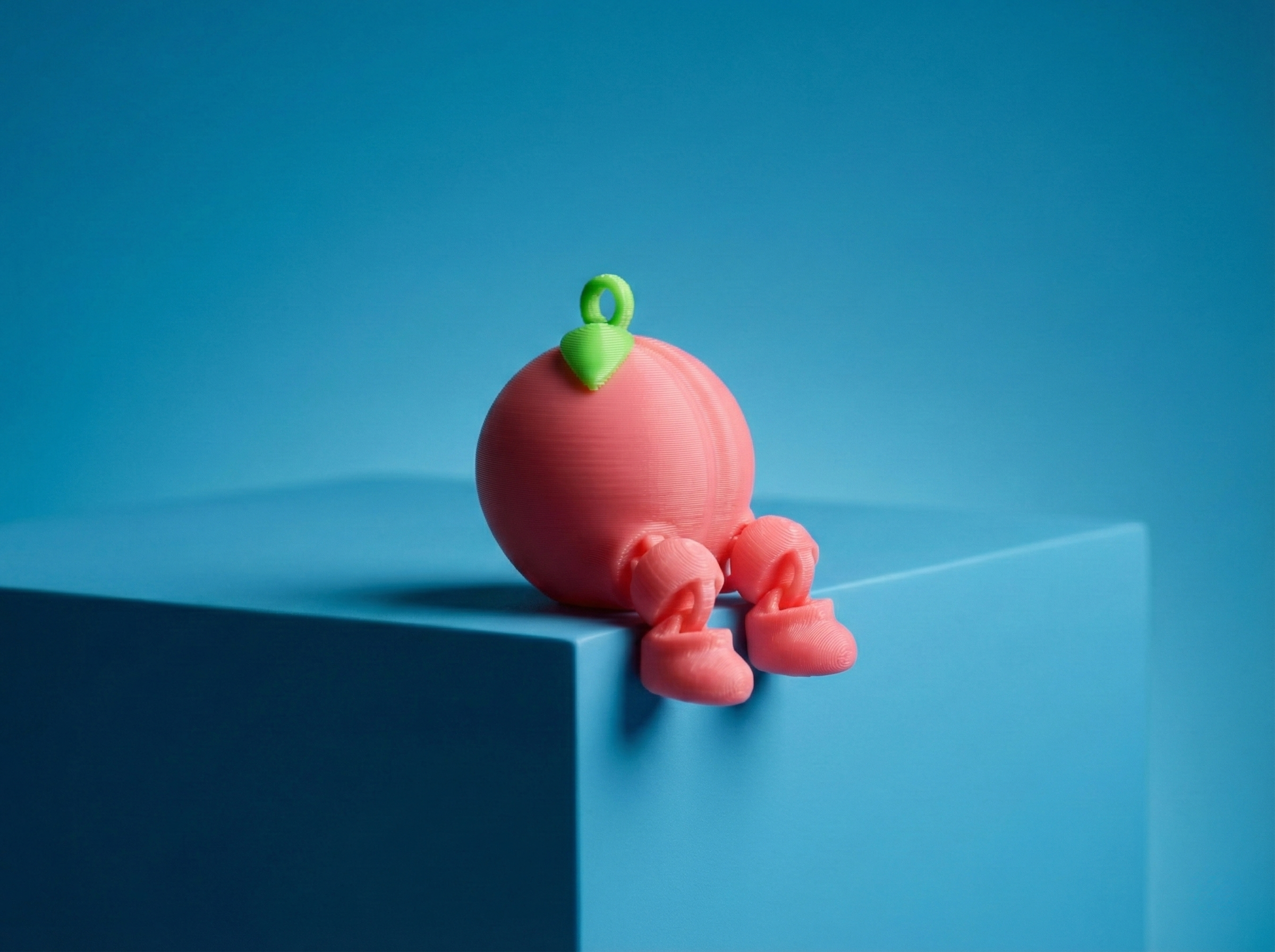 Articulated Peach Keychain/BagCharm