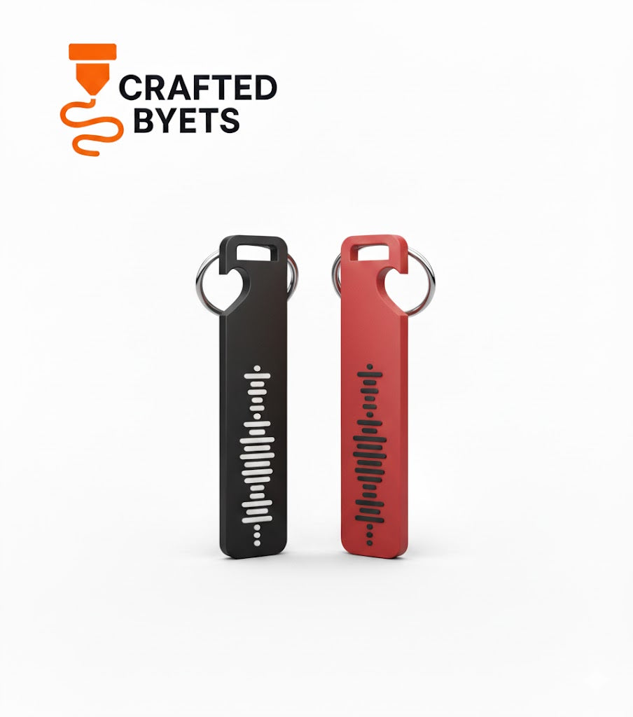 2 Half Heart Spotify Keychain