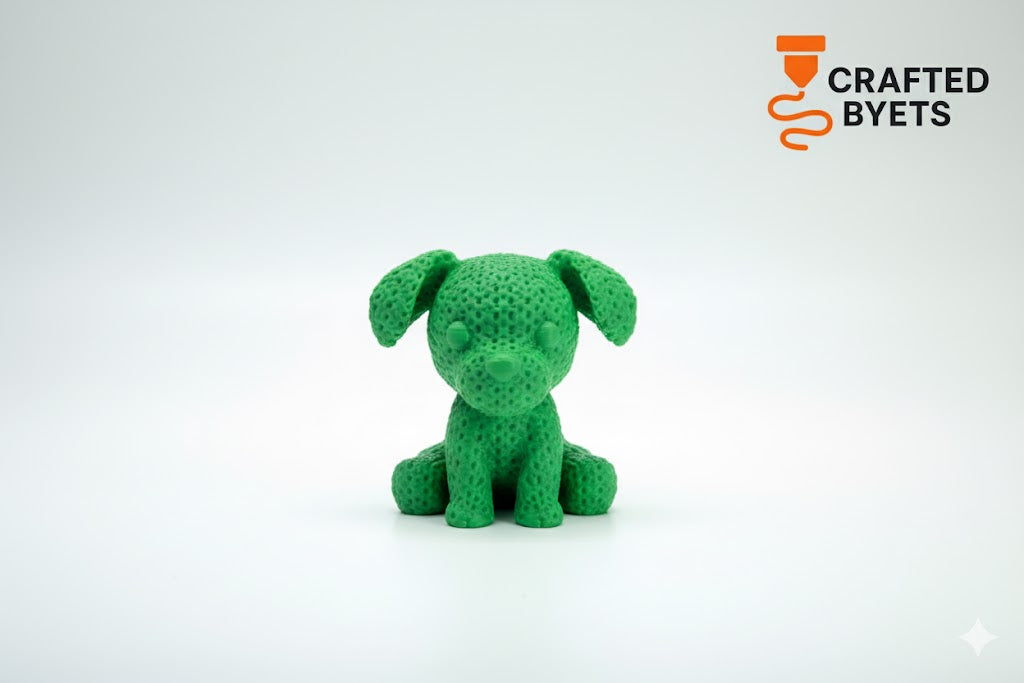 Knitted Dog 3D Printed